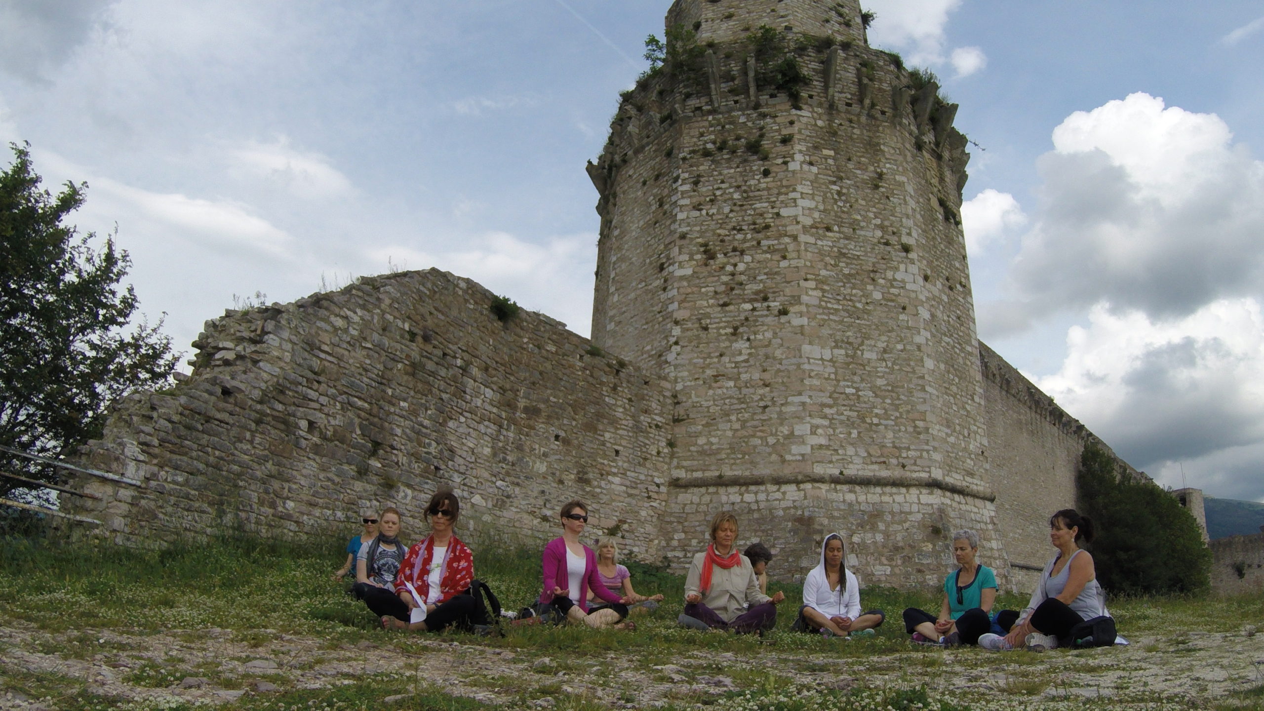 Meditating in Assisi Italy - Yoga Retreat