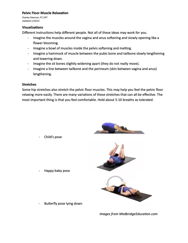 Pelvic Floor Muscle Relaxation Exercise