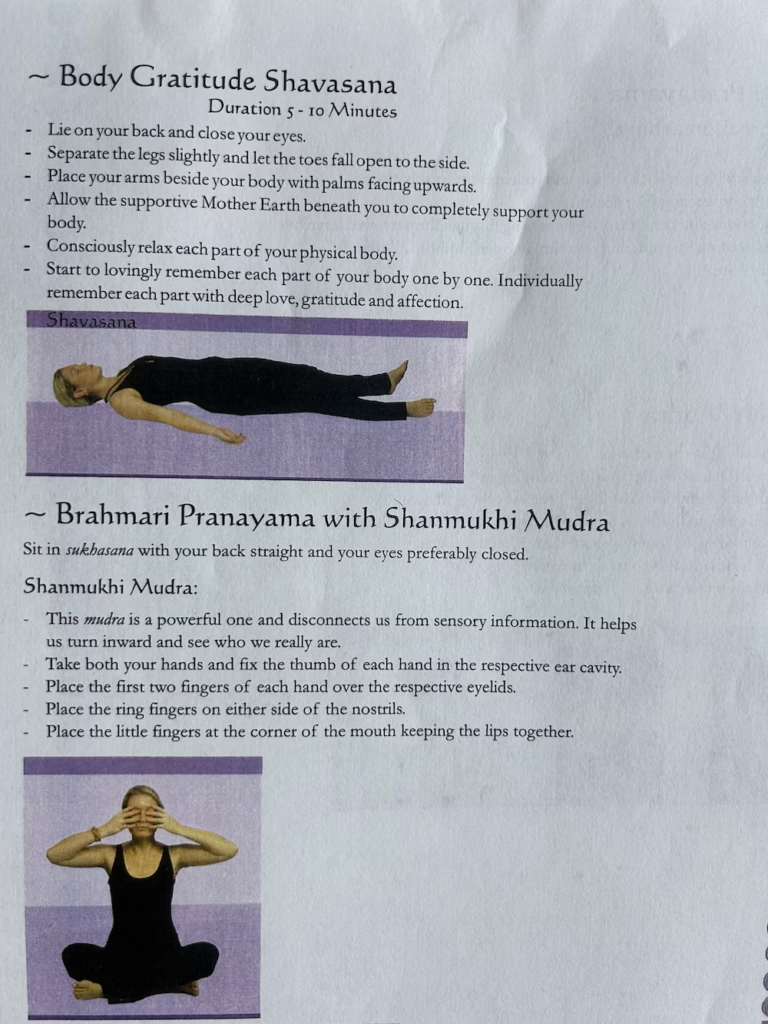 Body Gratitude Savasana and Brahmari Pranayama with Shanmukhi Mudra